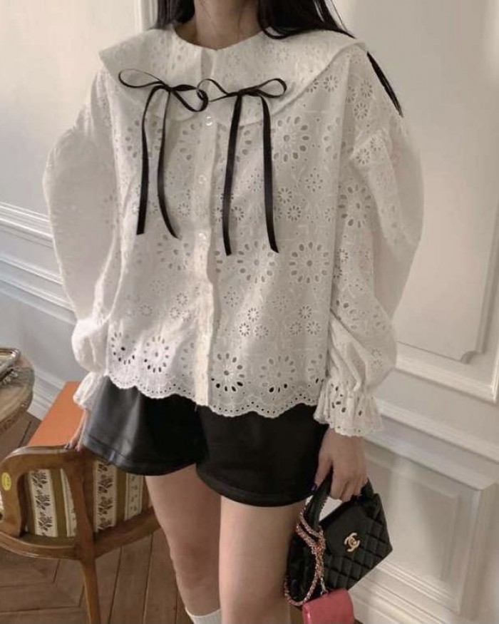 Crotchet lace blouse