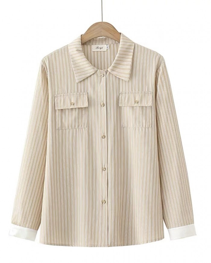 LM+ Stripe blouse