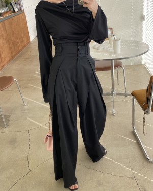 High waist frontsplit pants