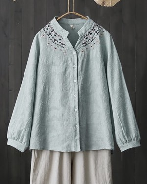 LM+ Embroidery detail blouse