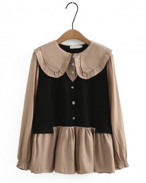 LM+ Combination babydoll blouse