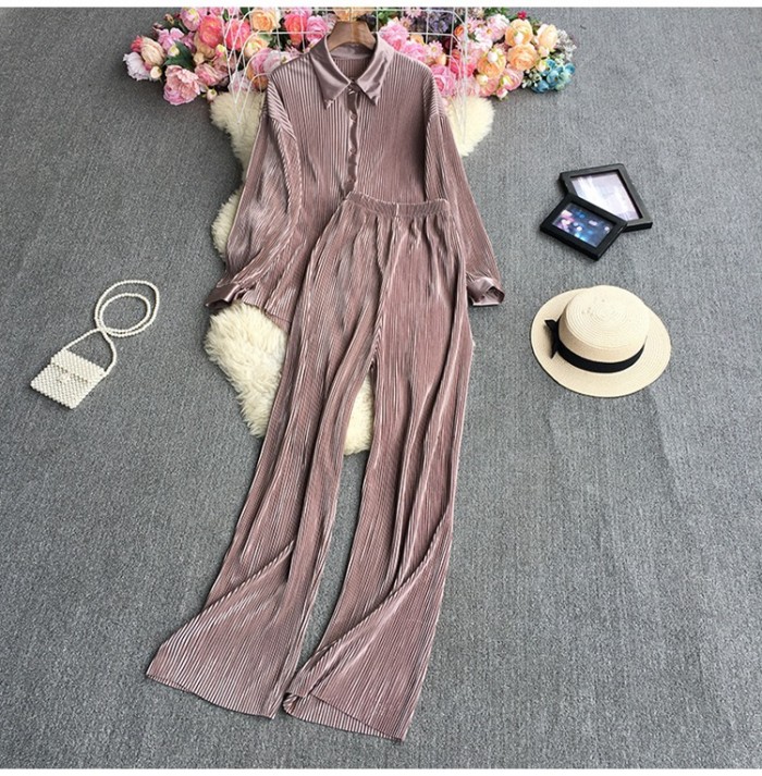 Candy color top and pants set