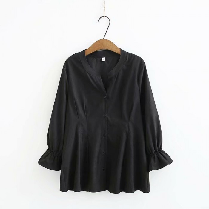 LM+ Fluted Sleeve Blouse