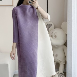 Pleated  Colorblock tunic