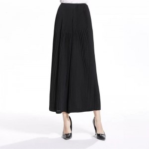 Pleated palazzo pants long