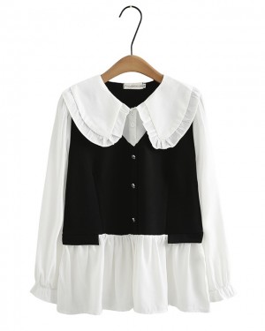 LM+ Combination babydoll blouse