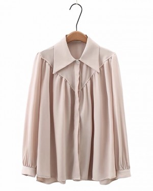 LM+ Flare button blouse