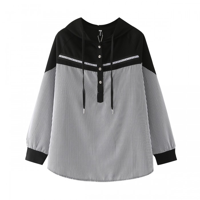 LM+ Stripe hoodie pullover