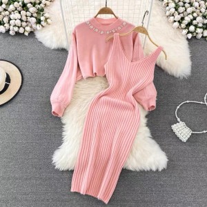 Knit Pullover with Inner Dress