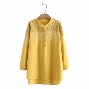 LM+ Embroidered Motif Blouse