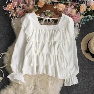 Tiered ruffle blouse