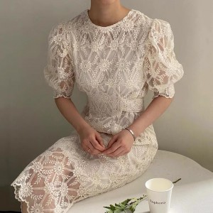 Embroidered motif dress