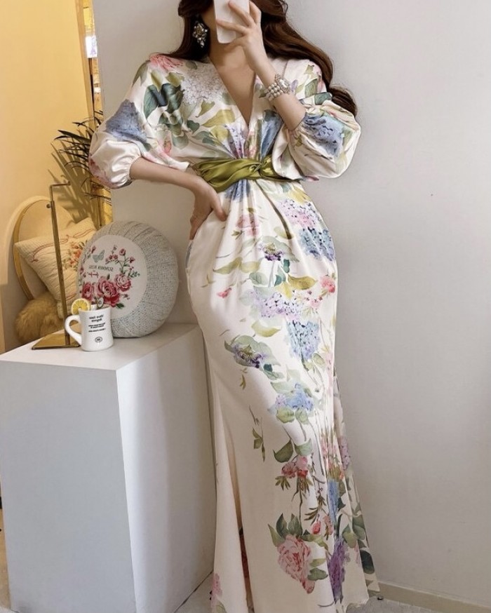 Floral kimono dress
