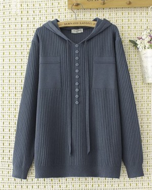 LM+ Knit hoodie pullover