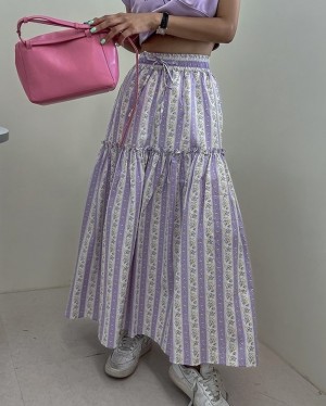 Floral motif skirt