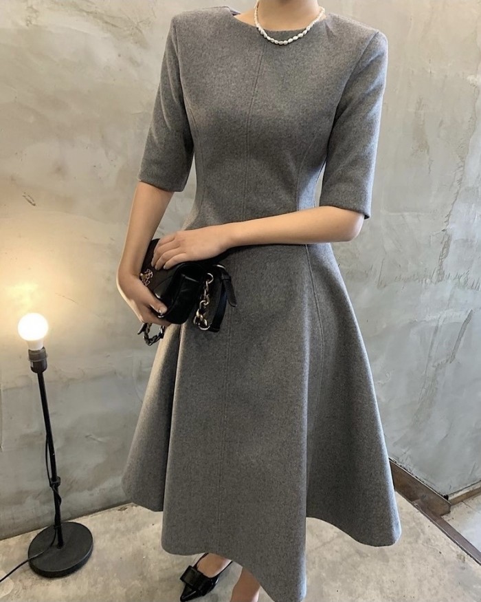 Basic half sleeve dress