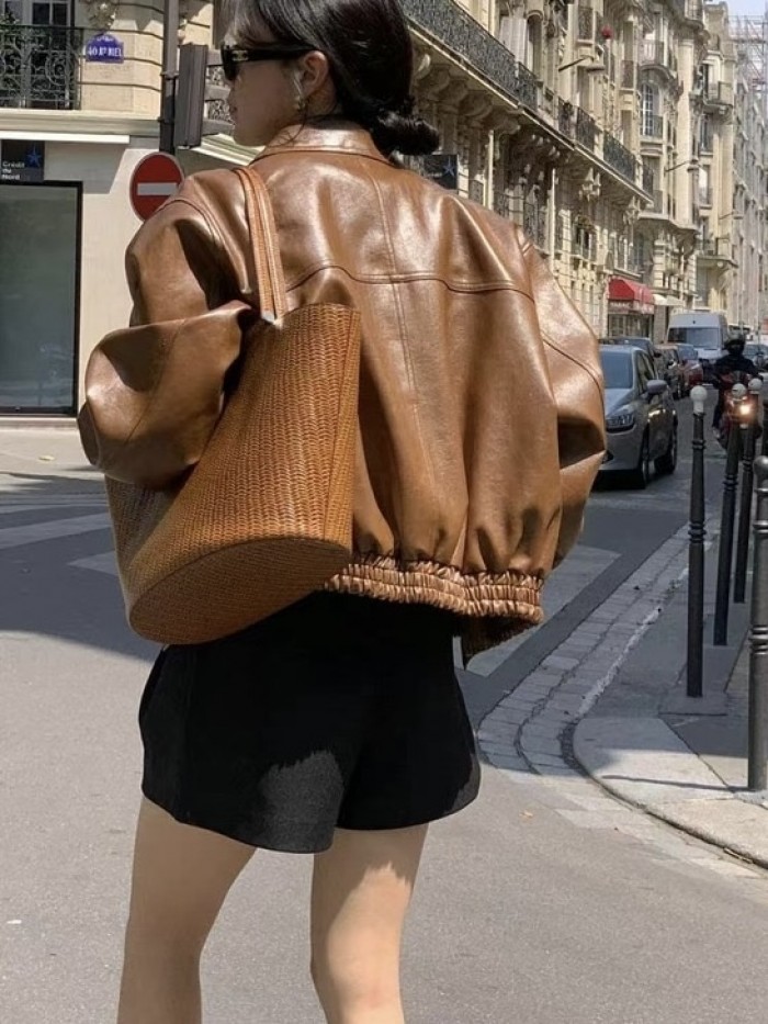 PU Jacket with collar