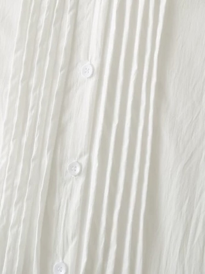 LM+  blouse with pleats