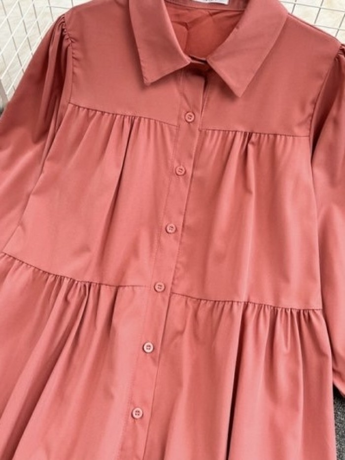 Candy color babydoll tunic