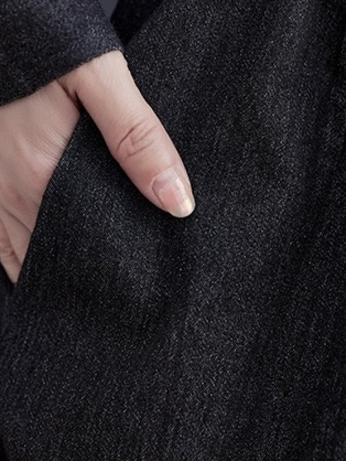Denim dress with pockets