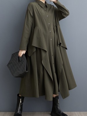 Asymmetrical layer oversized dress