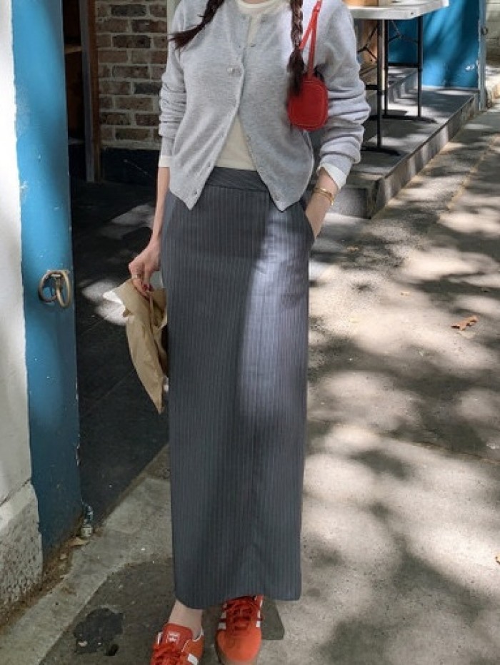 Pinstripe skirt