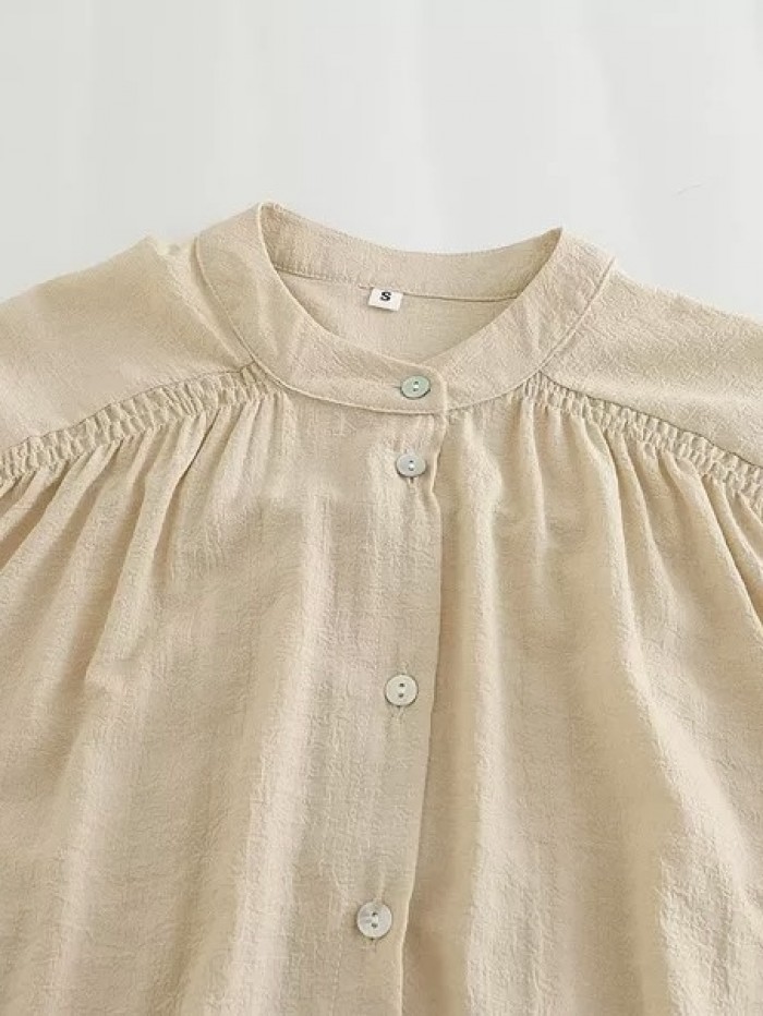Oversized button blouse