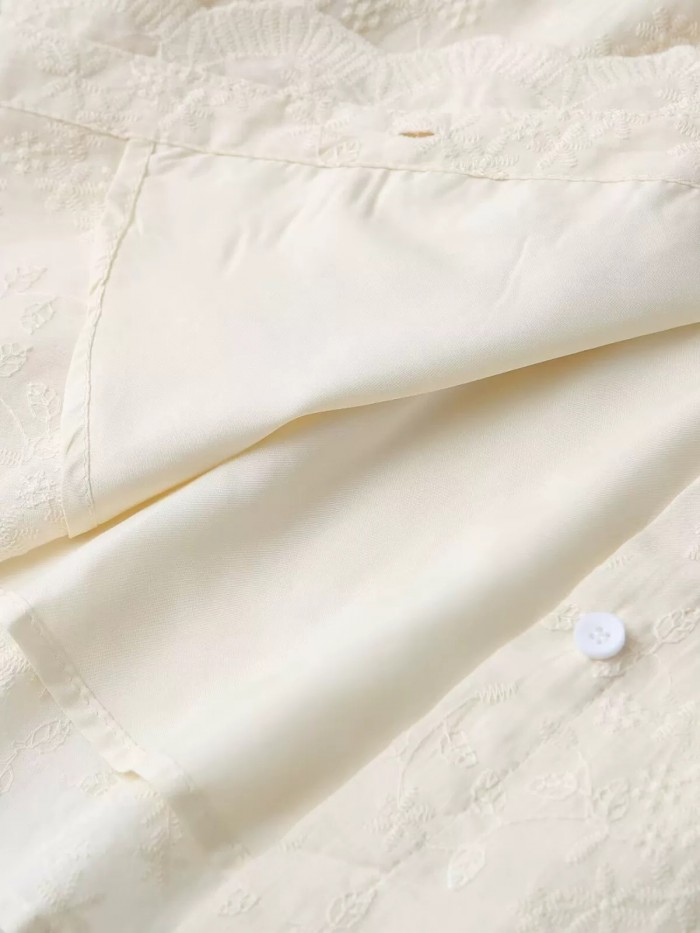LM+  broderie motif blouse