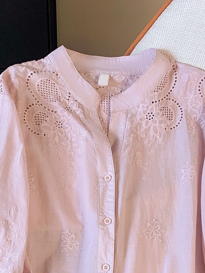 LM+  eyelet broderie blouse