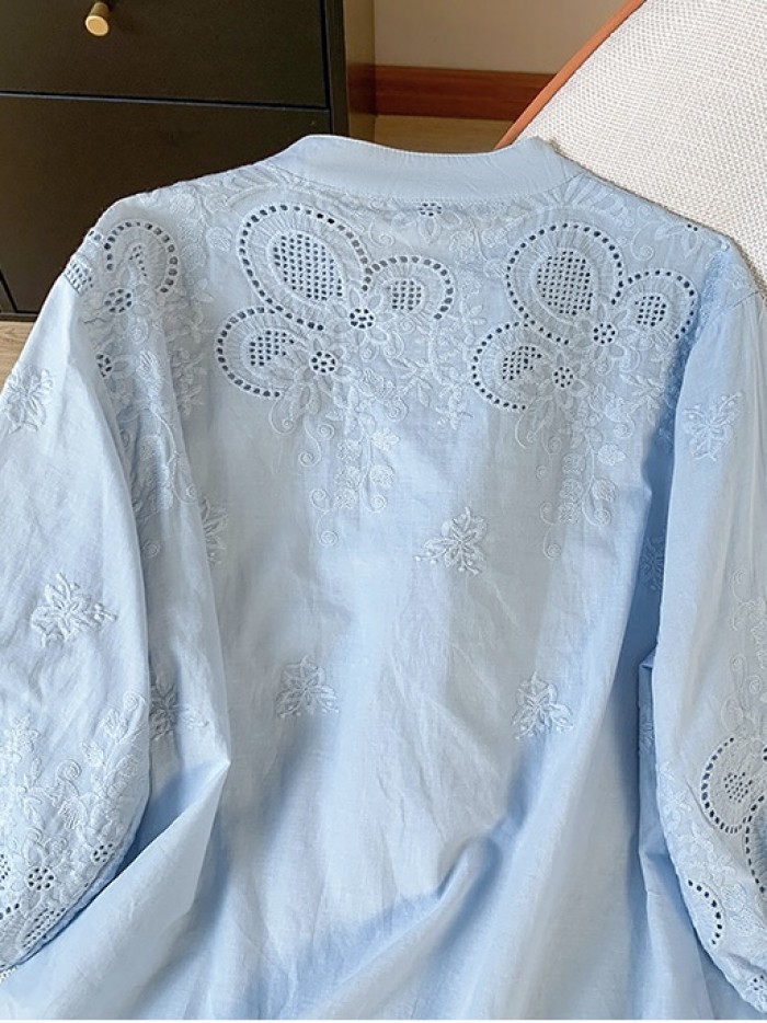 LM+  eyelet broderie blouse