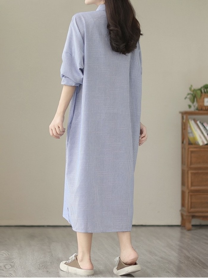Stripe button dress