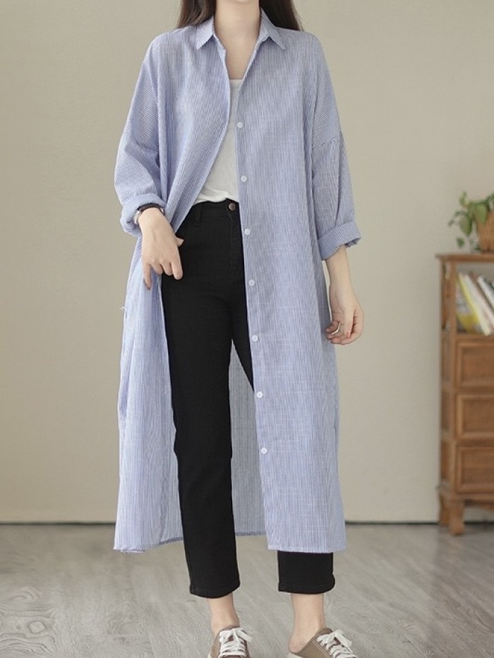 Stripe button dress