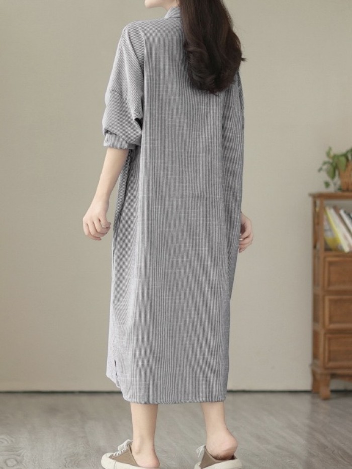 Stripe button dress