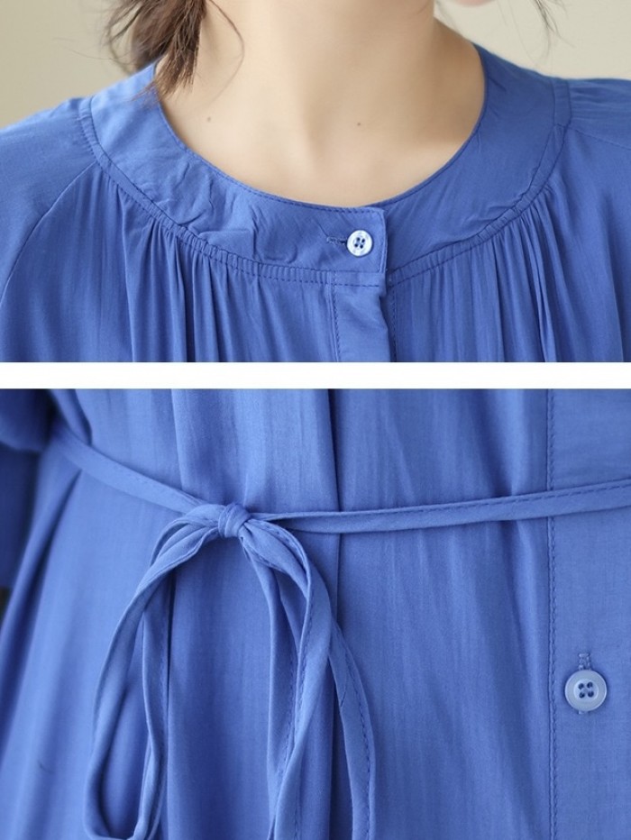 Long button dress