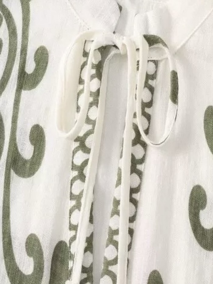 Baroque motif tunic dress