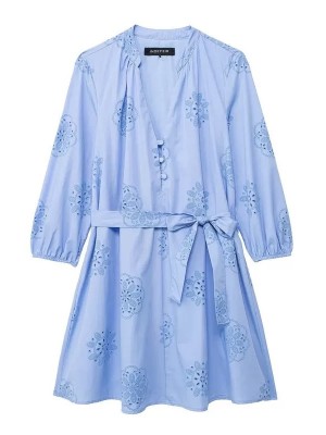 Broderie eyelet tunic dress