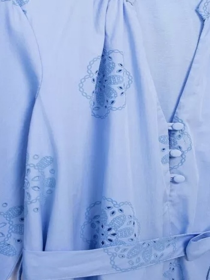 Broderie eyelet tunic dress
