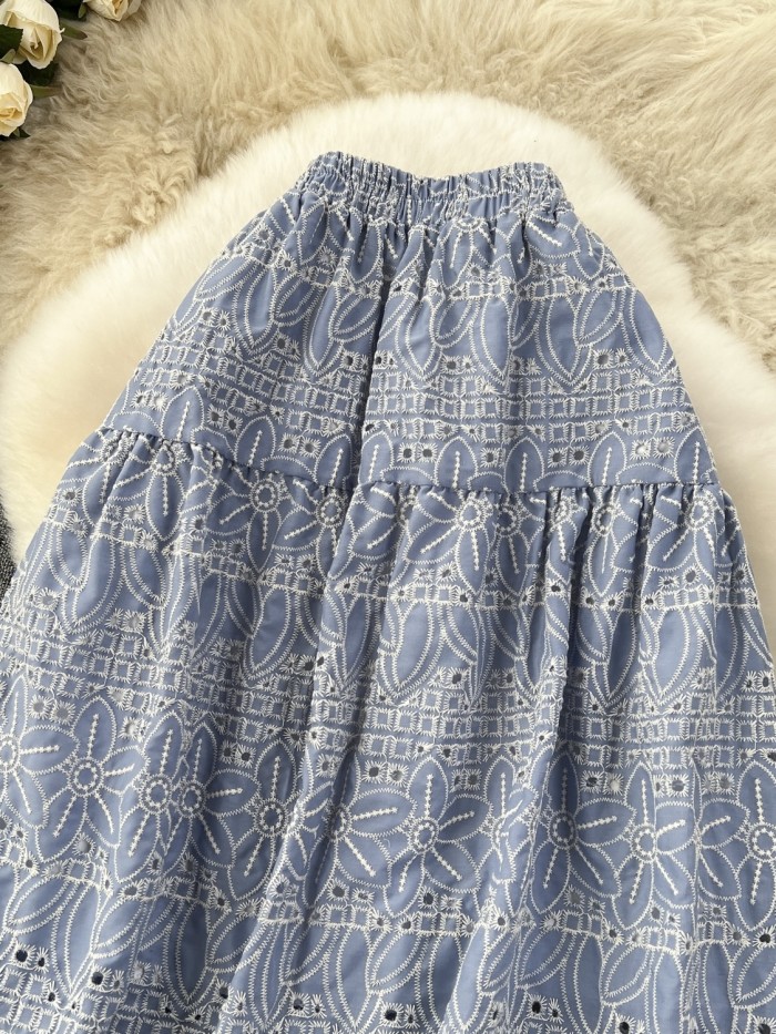 Broderie eyelet skirt
