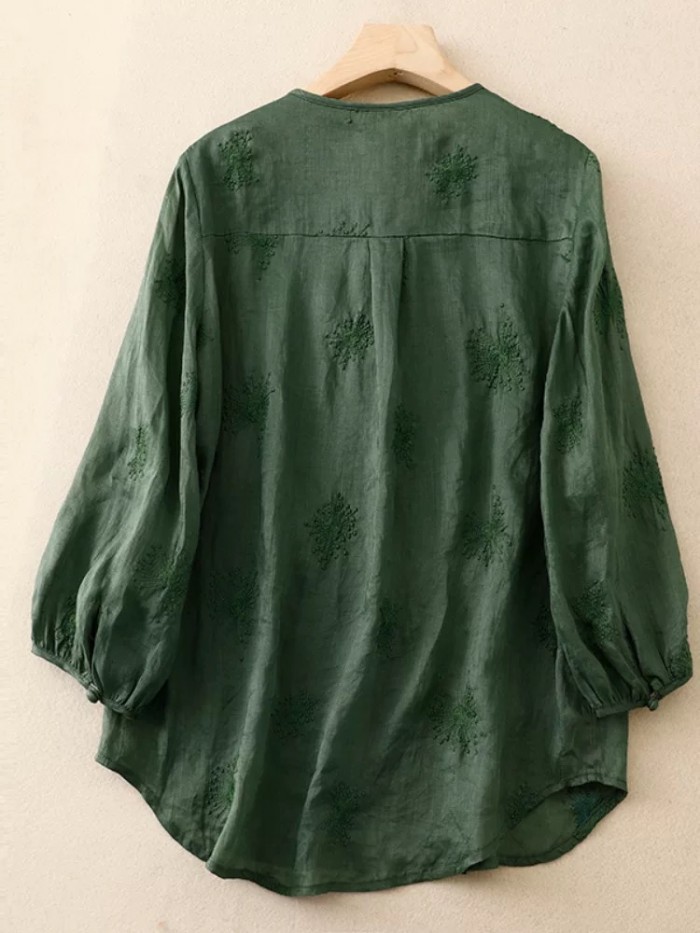 Embroidered motif blouse