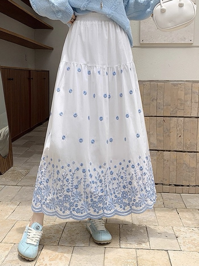 Broderie eyelet skirt