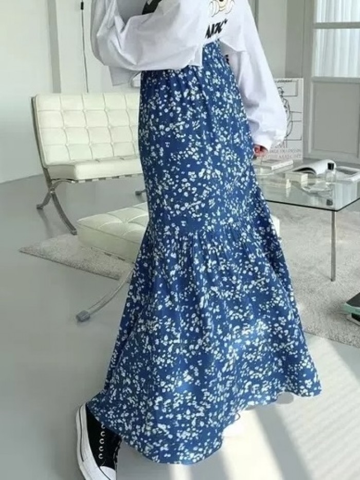 Floral motif skirt