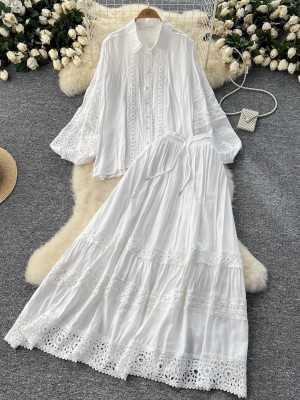 Lace blouse and skirt set