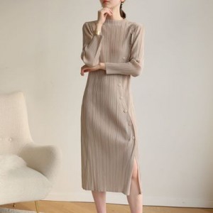 [PREMIUM] Button Pleated Dress