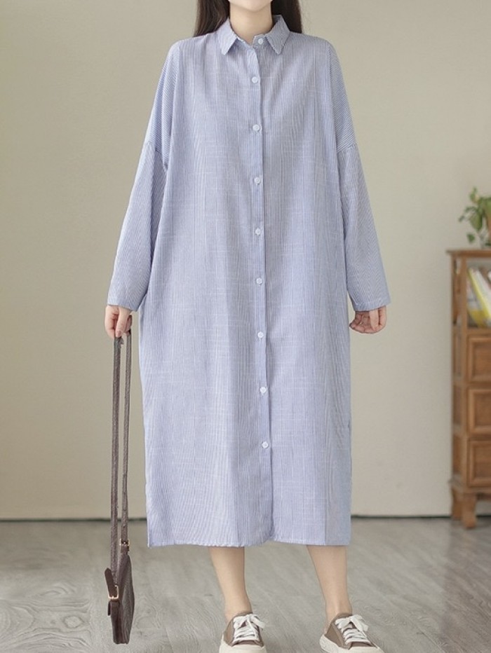 Stripe button dress