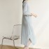 Pleated  dress with side slit