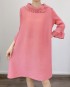 Pleated tunic with applique