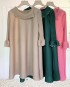 Pleated tunic with applique