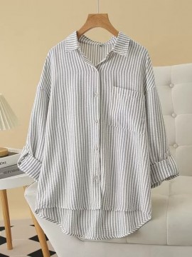 LM+  stripe blouse