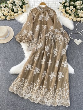 Sheer broderie blouse and skirt set