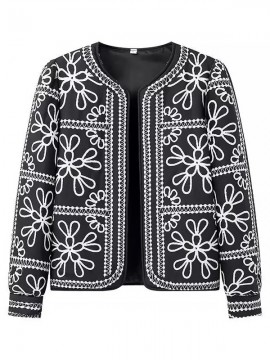 Floral motif cardigan